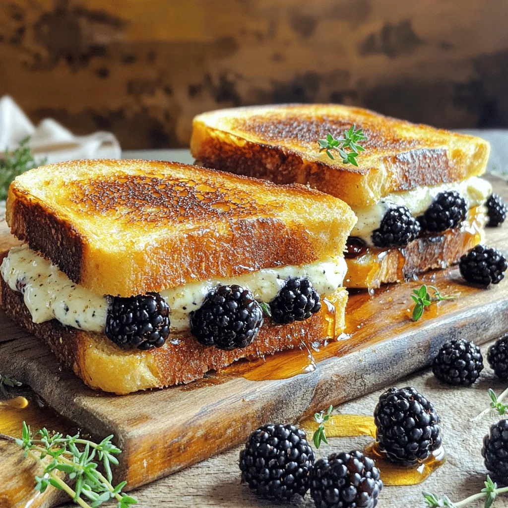 When I make my Goat Cheese Blackberry Grilled Cheese, I love to keep it simple. Here is what you need: