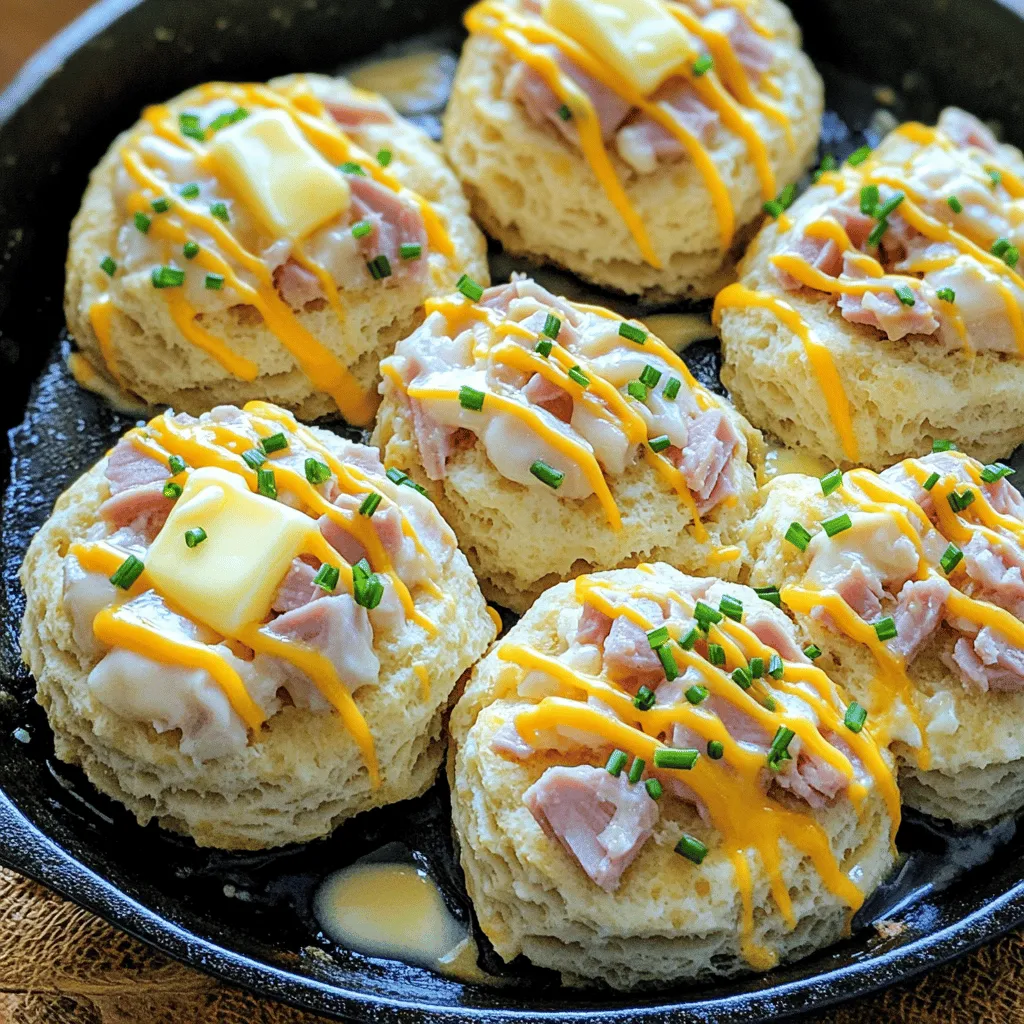 Ham and Cheese Butter Swim Biscuits Recipe Delight