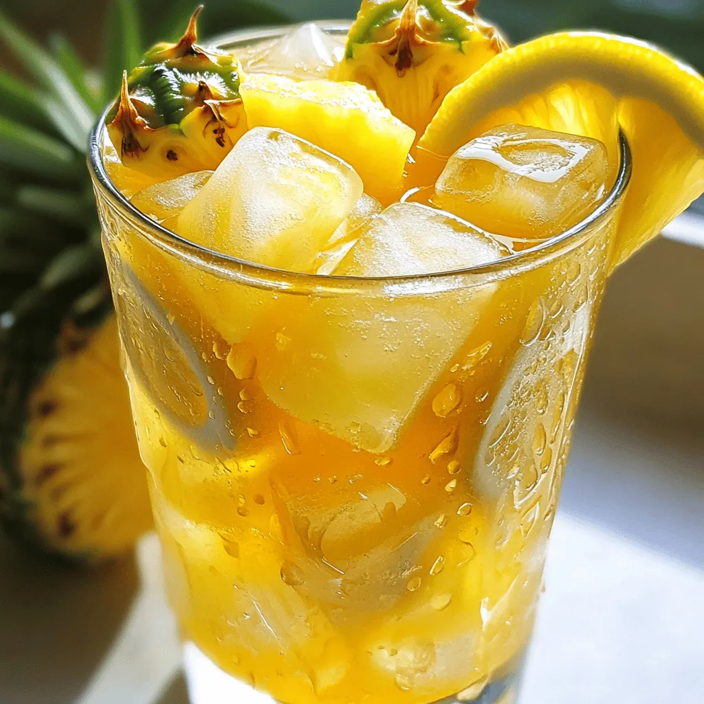 To make a tasty lemony pineapple iced tea, you need a few key ingredients. This recipe blends bright flavors to create a refreshing drink. Here’s what you will need: