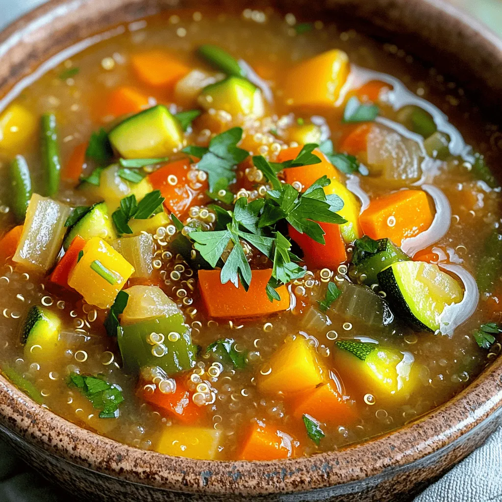 Vegetable Soup with Quinoa Healthy and Nourishing Meal