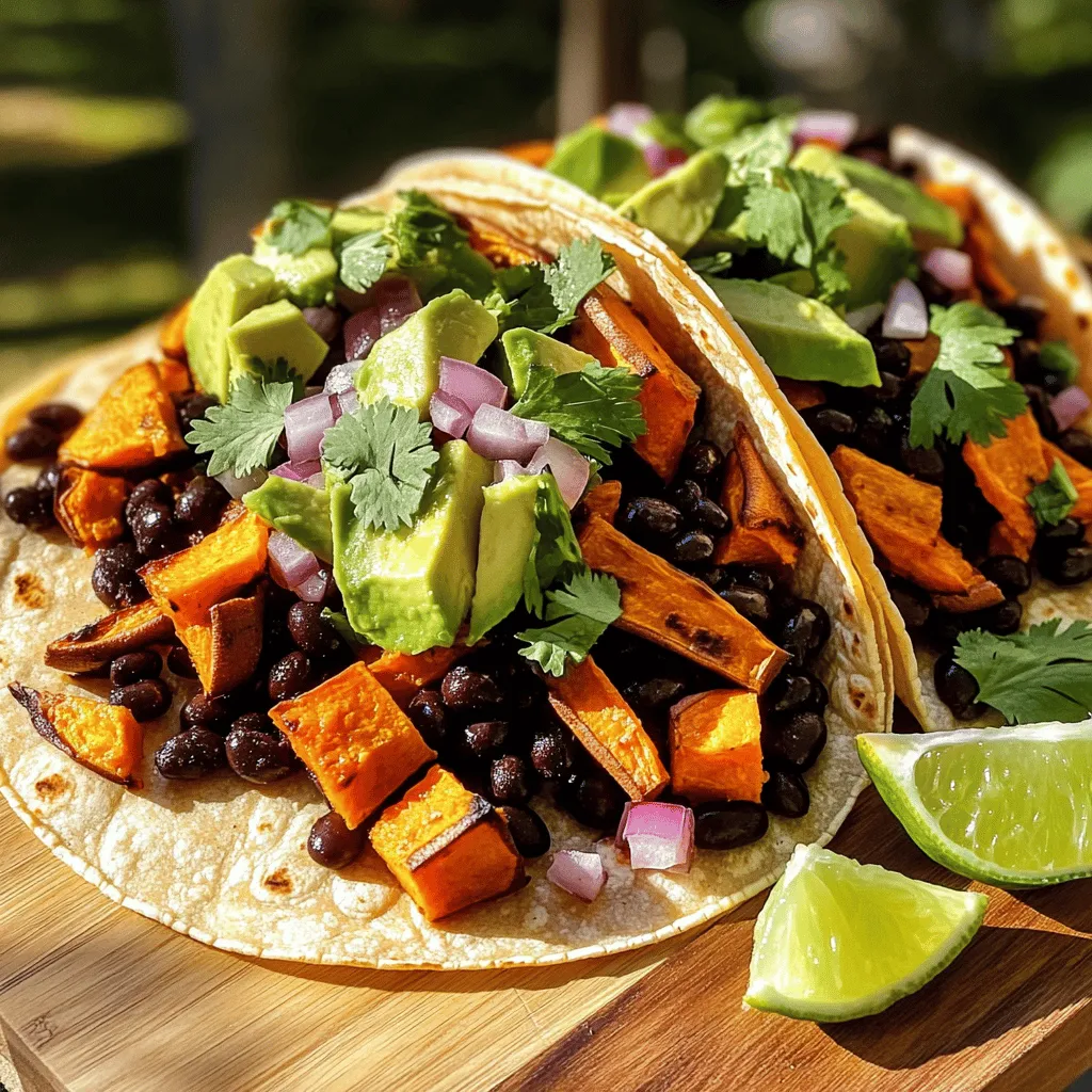 Savory Sweet Potato Black Bean Tacos Recipe