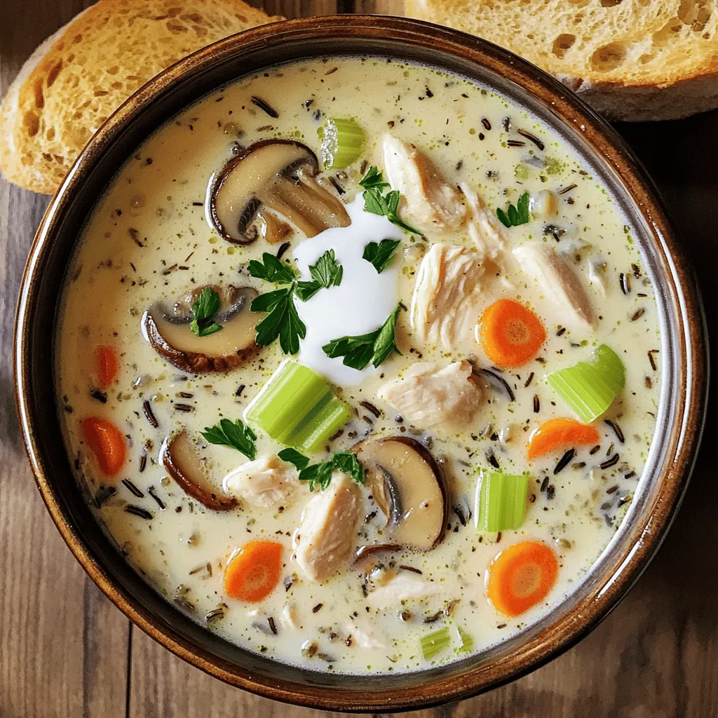 Creamy Mushroom Chicken and Wild Rice Soup: A Comforting Delight