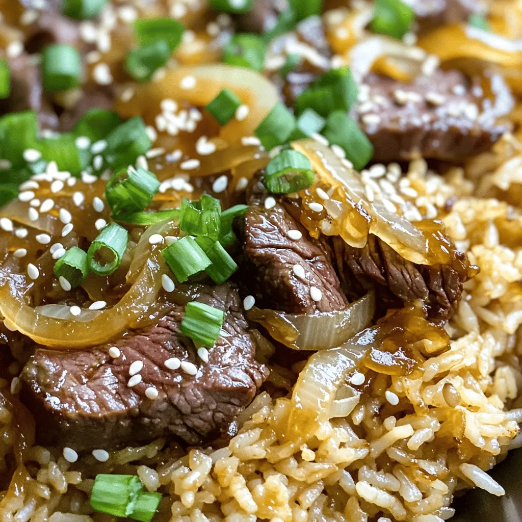Savory Onion Beef Fried Rice Rich and Flavorful Meal