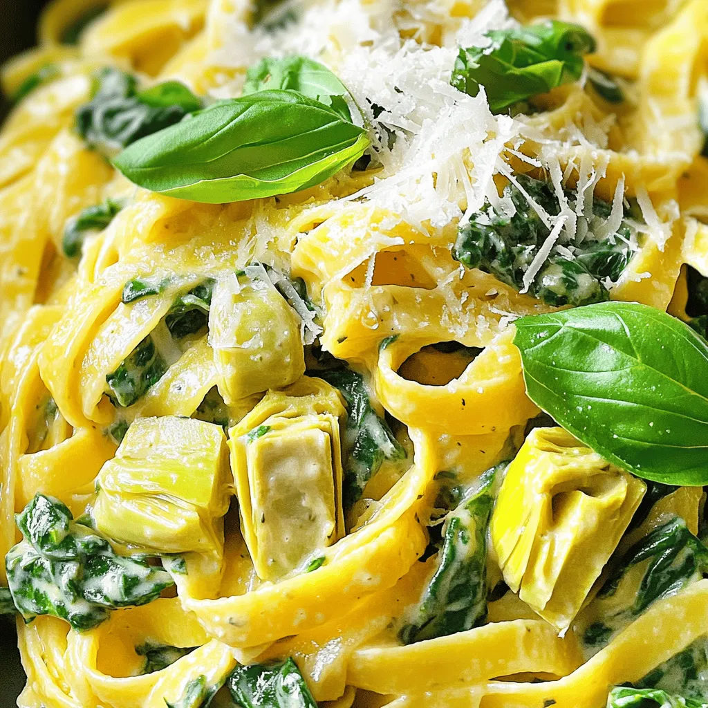Creamy Spinach Artichoke Pasta Healthy and Tasty Meal