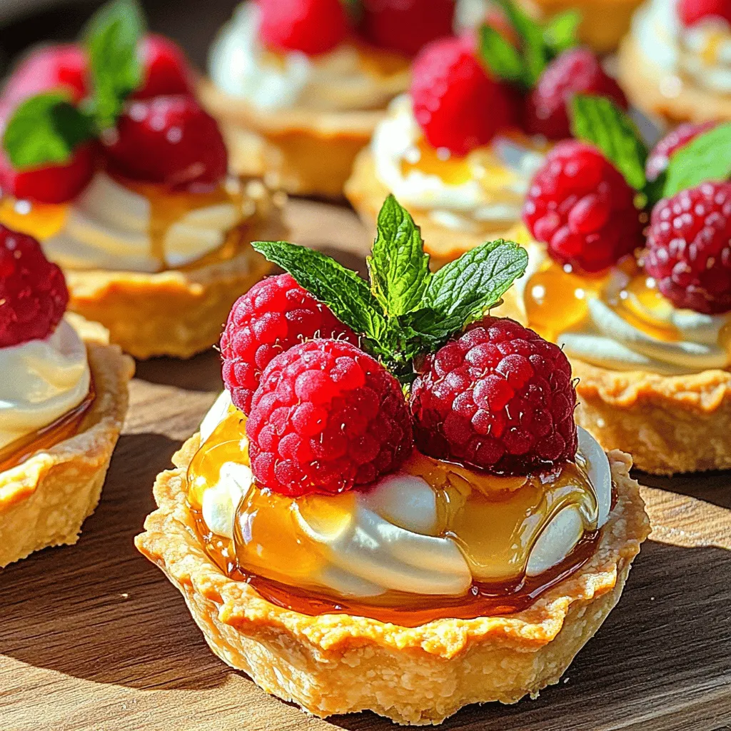 Irresistible Vanilla Cream Tarts with Fresh Raspberries