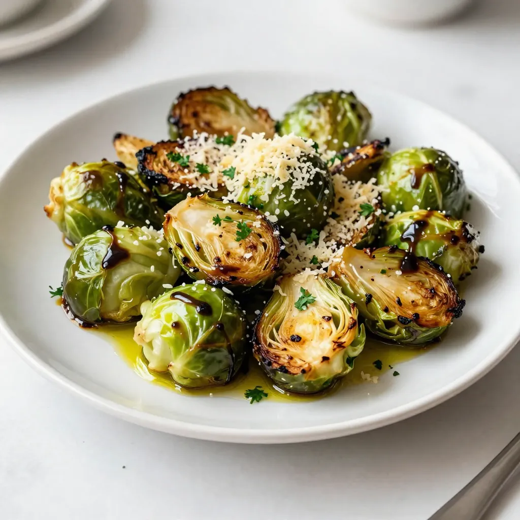Garlic Parmesan Roasted Brussels Sprouts Delight