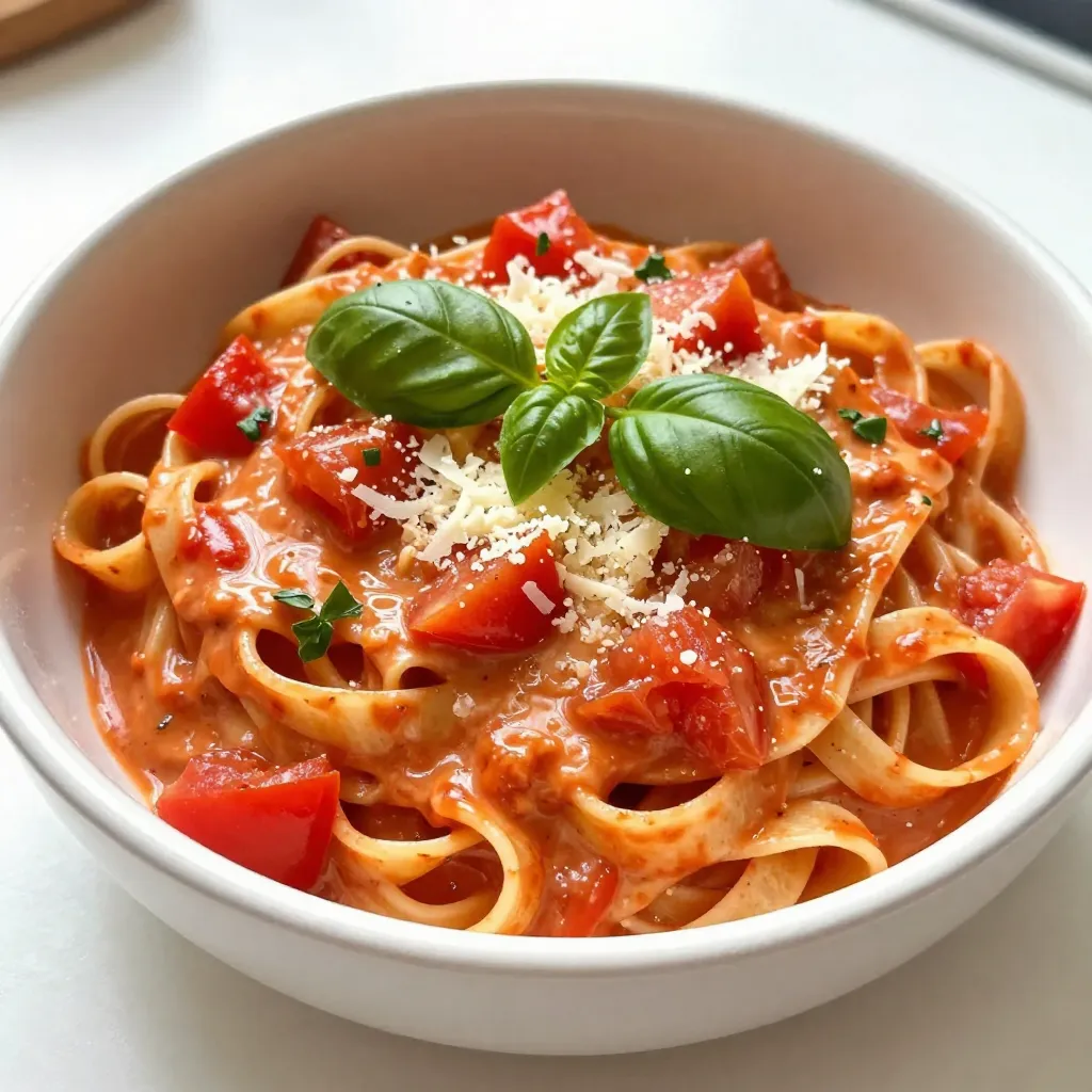 One-Pot Creamy Tomato Basil Pasta Simple and Fast Meal