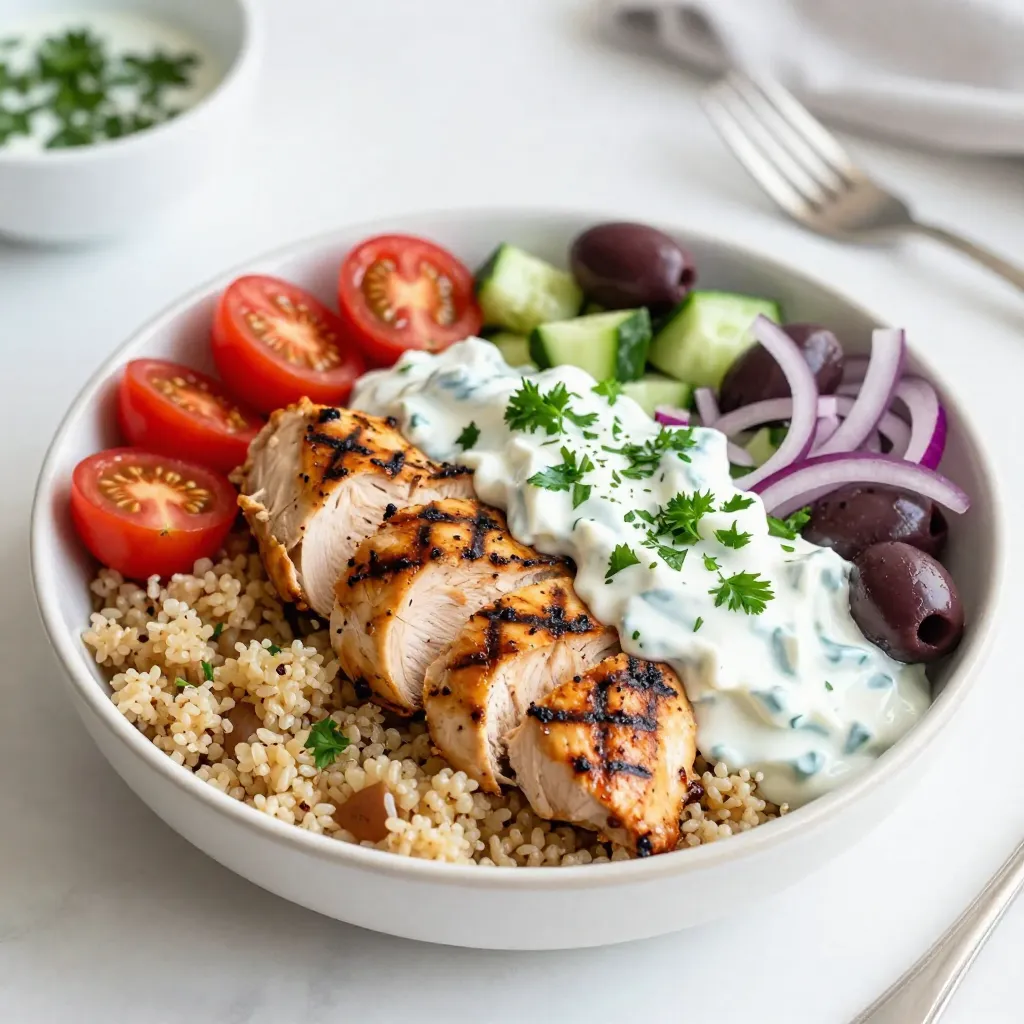 Greek Chicken Gyro Bowls Flavorful and Healthy Meal
