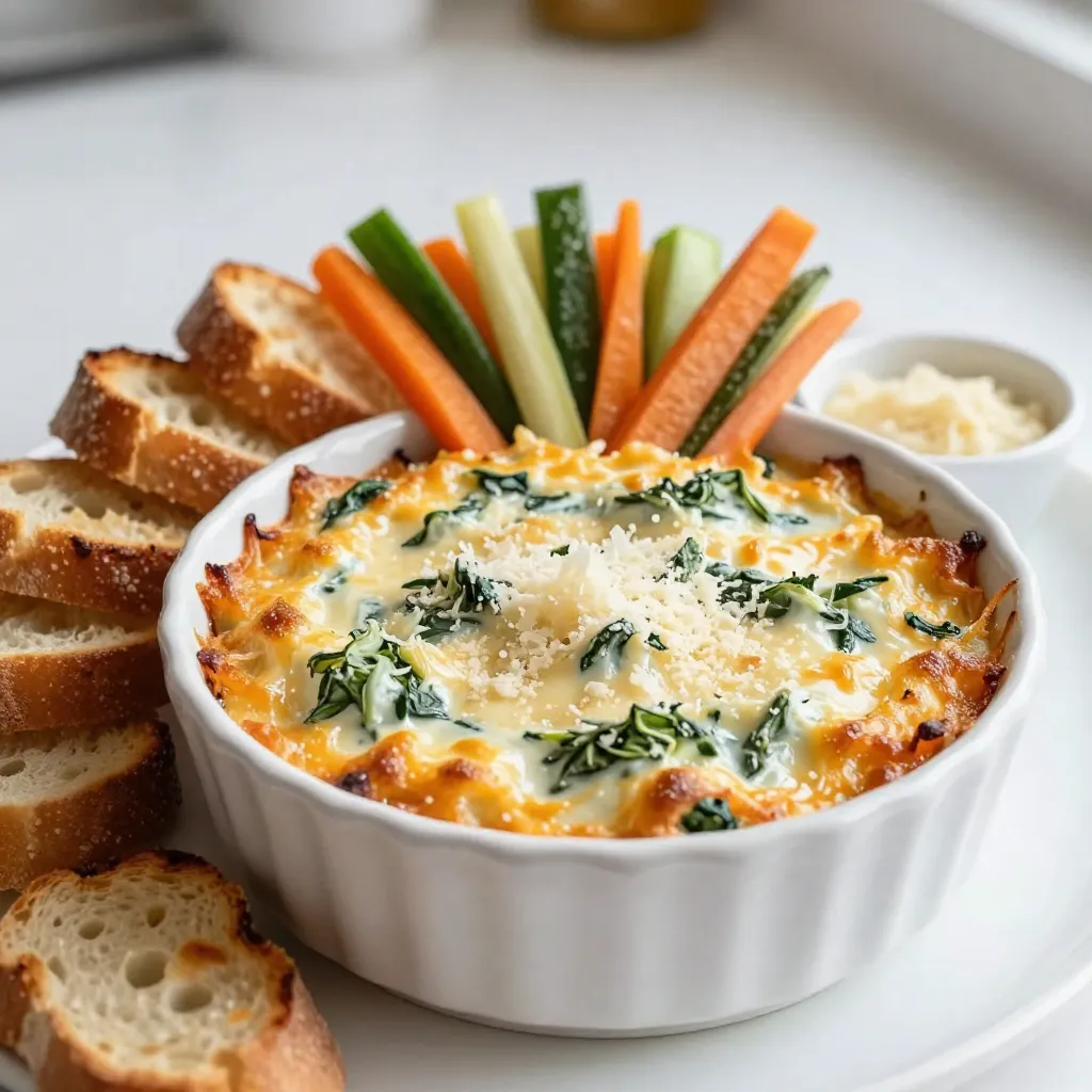 Cheesy Spinach Artichoke Dip Quick and Tasty Snack