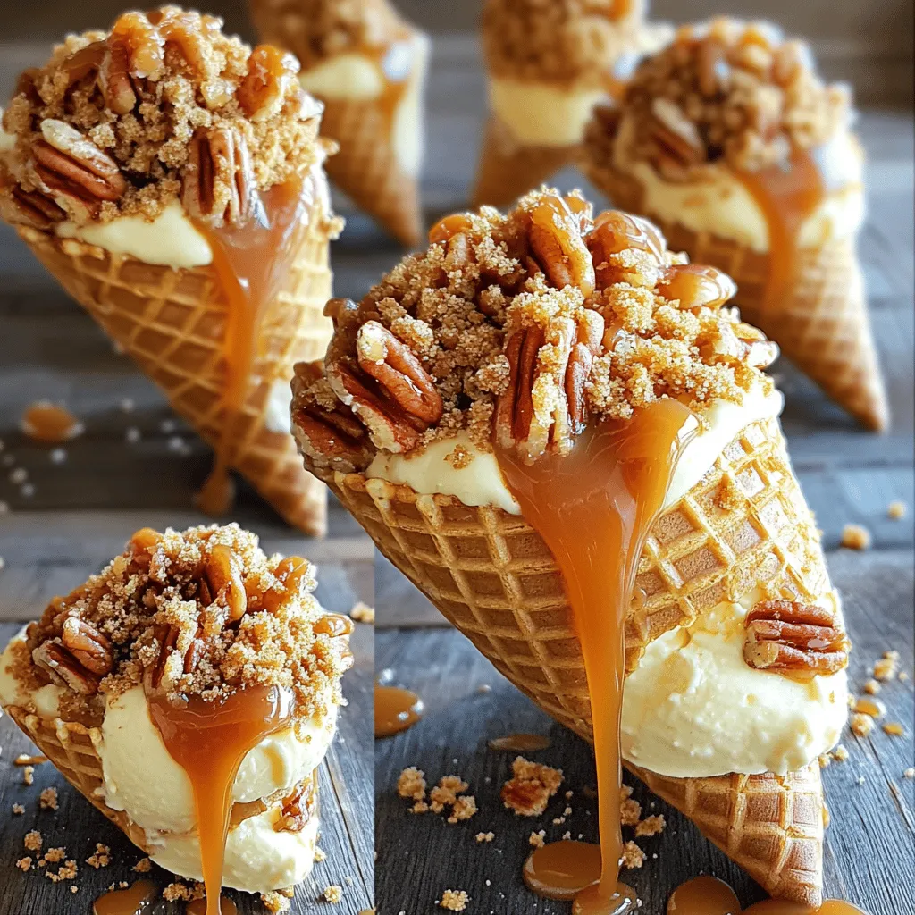 Cheesecake Praline Cones Delightful Treat to Make