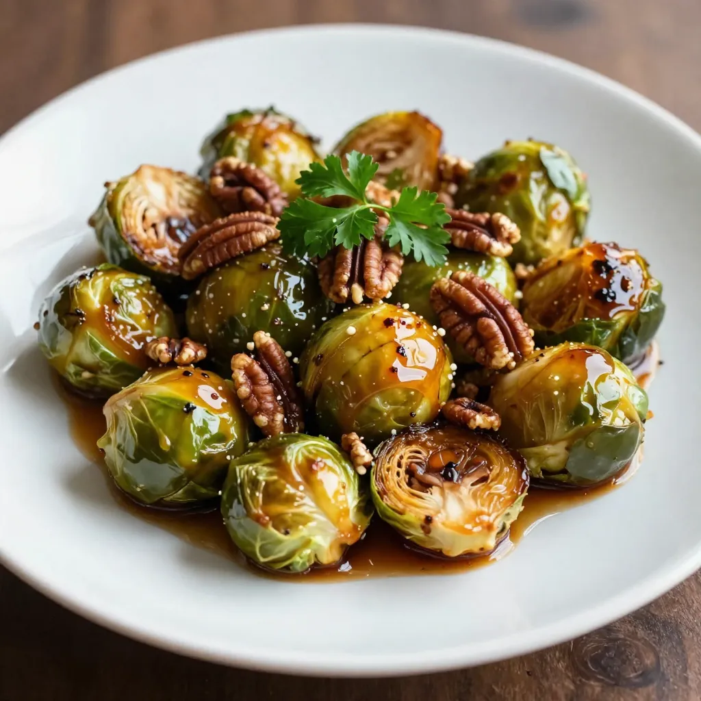Maple Glazed Brussels Sprouts Sweet and Savory Dish