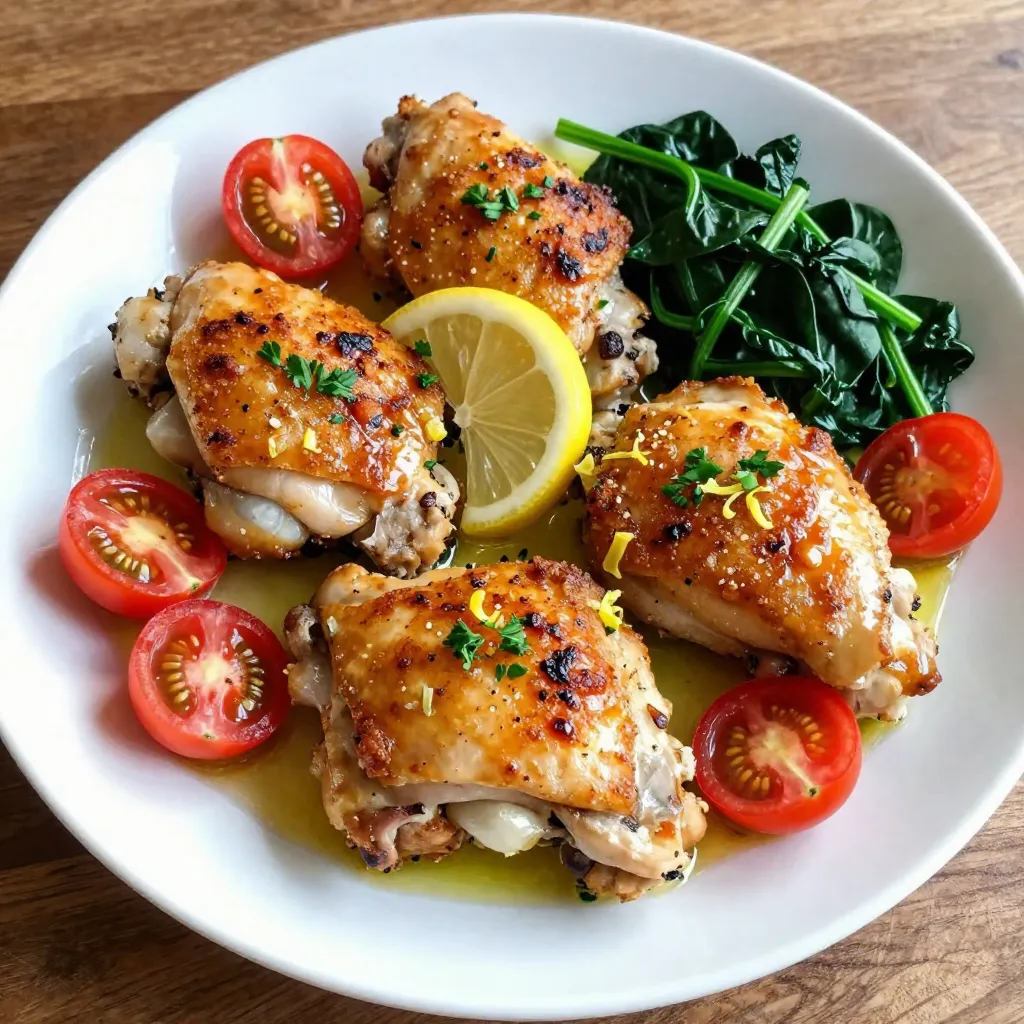 One-Pan Lemon Herb Chicken Thighs Simple Dinner Recipe