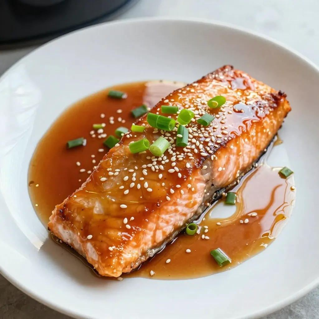 Air Fryer Honey Garlic Salmon Flavorful Dinner Dish
