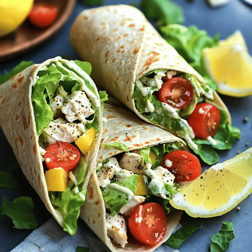 Chopped Chicken Caesar Salad Wraps for Easy Meals