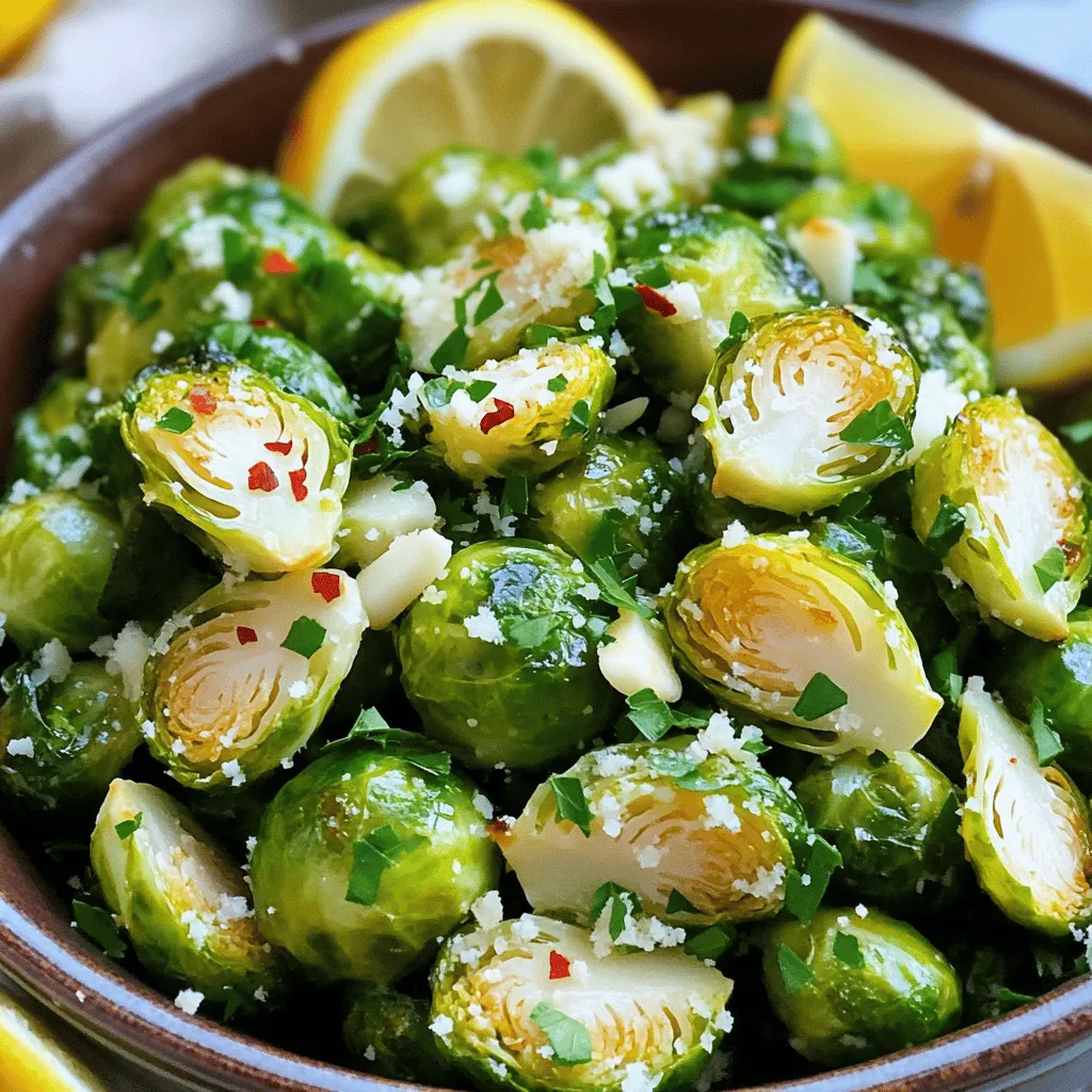 Lemon Garlic Roasted Brussels Sprouts Delight Recipe