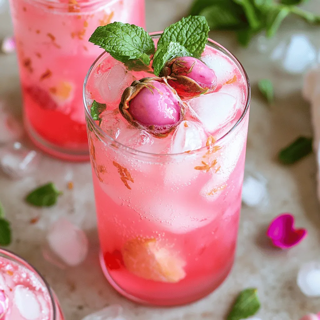 Pink Lychee Rose Spritz Refreshing and Flavorful Drink