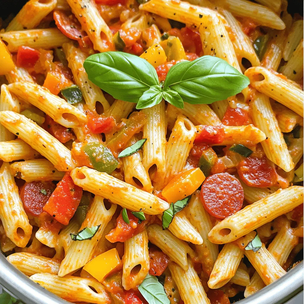 One Pot Pizza Pasta Quick and Flavorful Delight