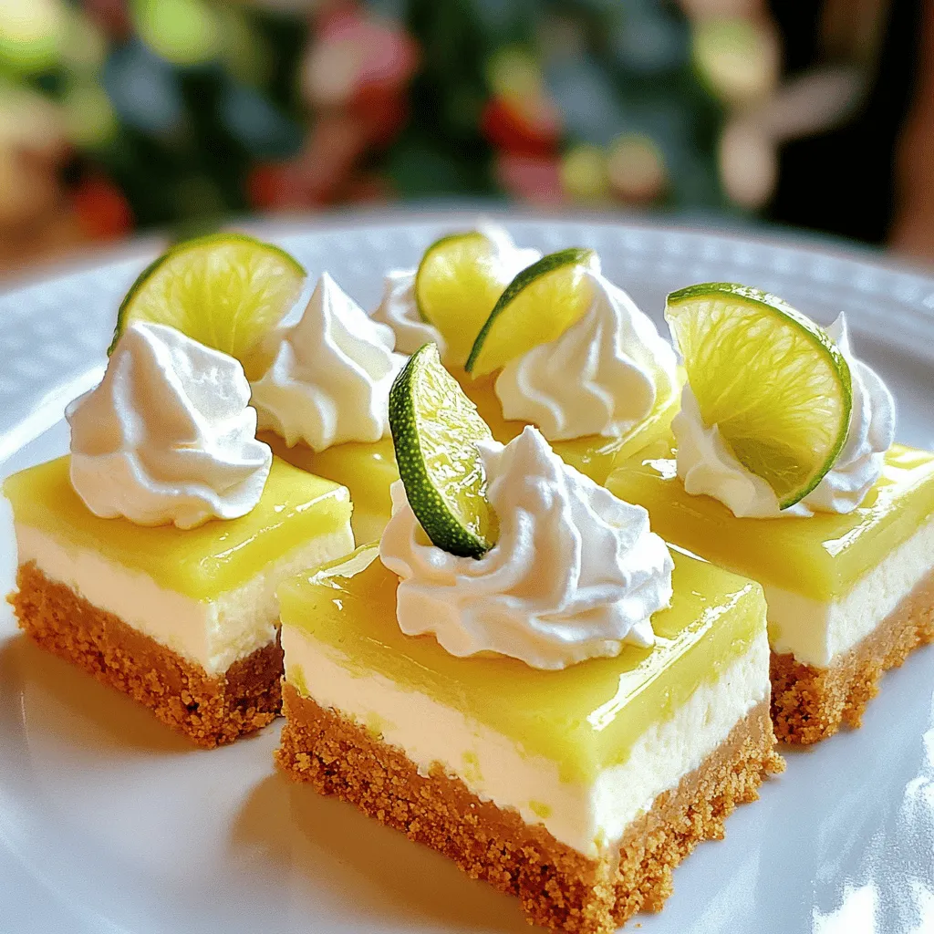 No Bake Key Lime Pie Cheesecake Bars Delightful Treat