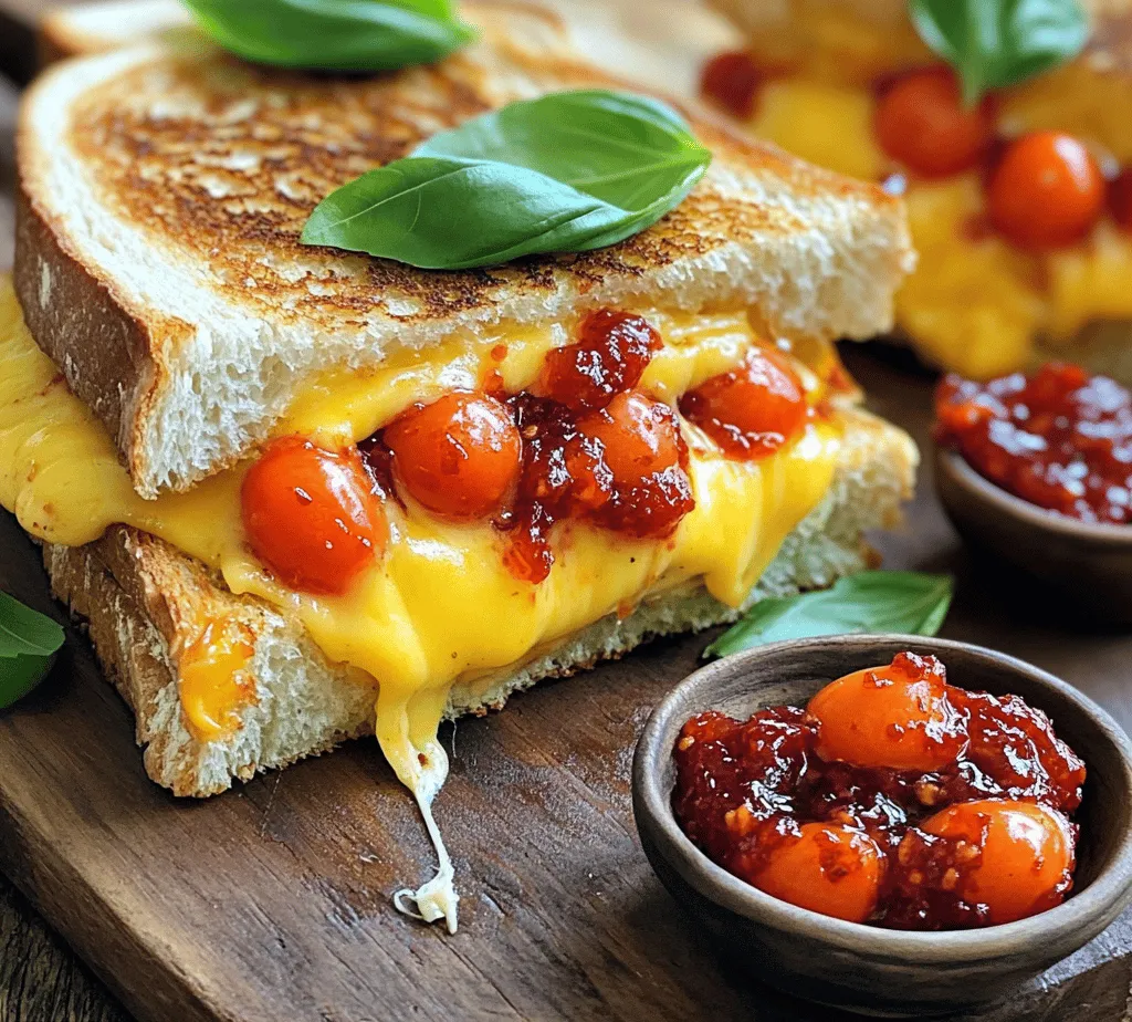 The grilled cheese sandwich has long been a beloved comfort food, cherished for its simplicity and heartwarming nature. From its inception as a humble meal to its status as a culinary icon, the grilled cheese has remained a staple in households around the world. Its versatility allows for countless variations, making it an inviting canvas for culinary creativity. Today, we elevate this classic sandwich with a unique twist: a pairing with spicy tomato jam that introduces a delightful burst of flavor to each bite.