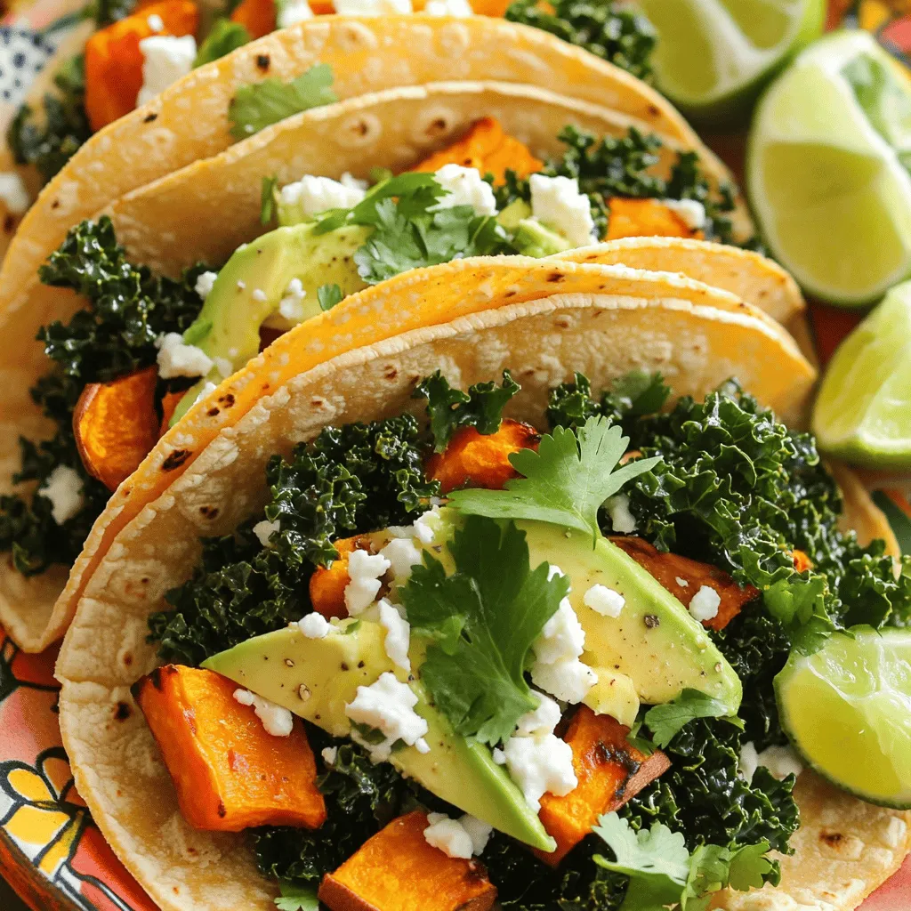 Roasted Sweet Potato Kale Tacos Flavorful and Simple