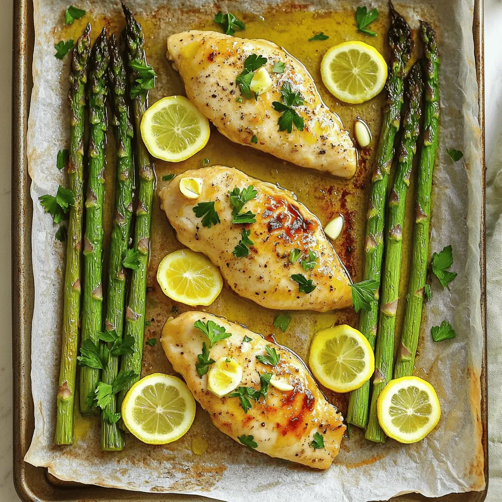 Sheet Pan Lemon Garlic Chicken &#038; Asparagus Dish