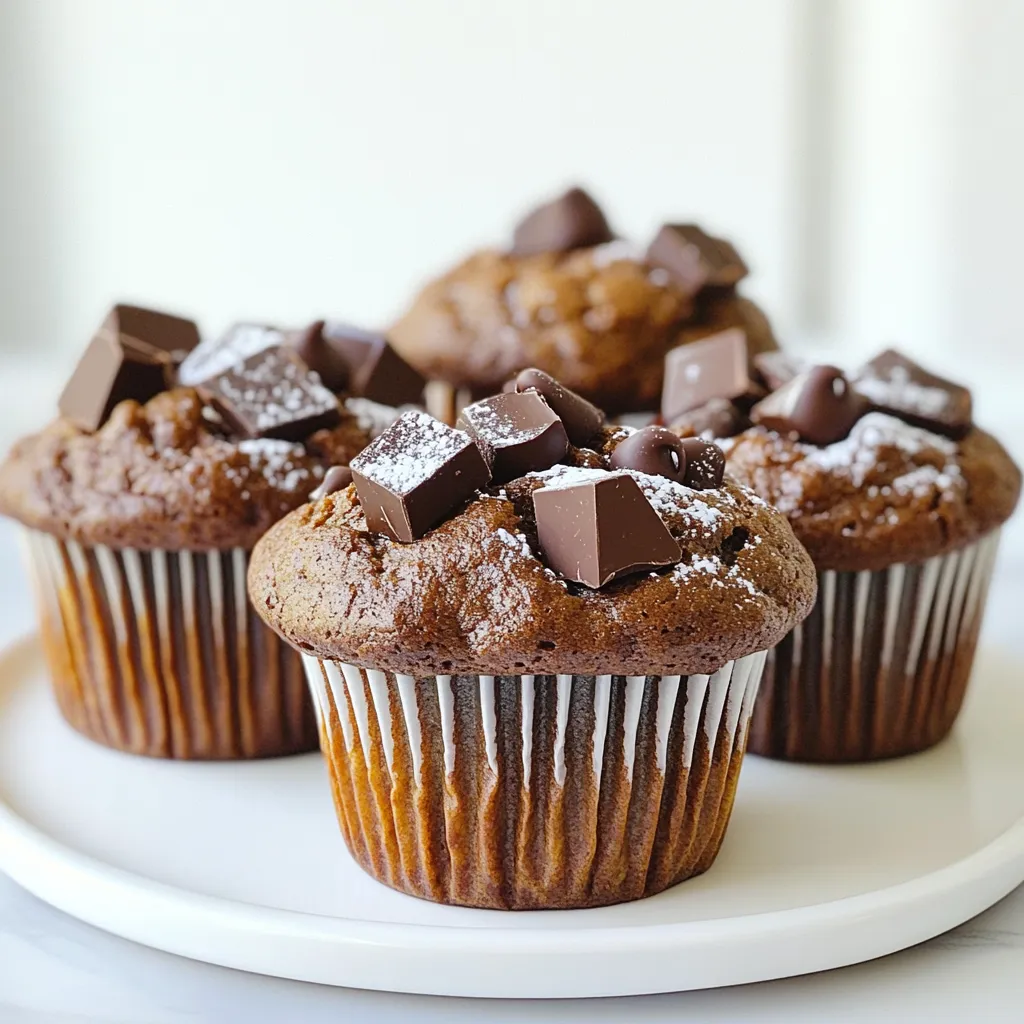 Bakery Style Double Chocolate Muffins Irresistible Treat