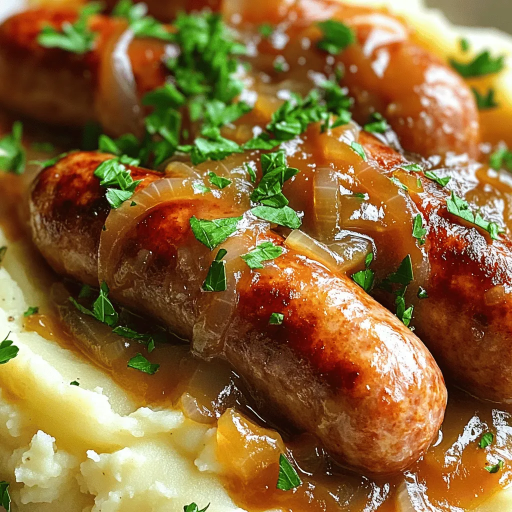 Easy Bangers And Mash Recipe Quick and Tasty Meal