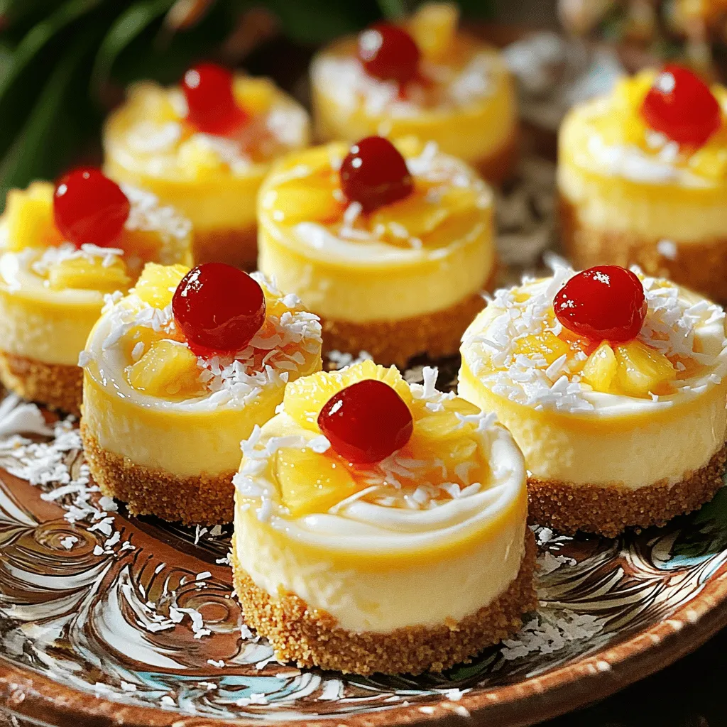 Delicious Mini Pineapple Upside Down Cheesecakes Treat