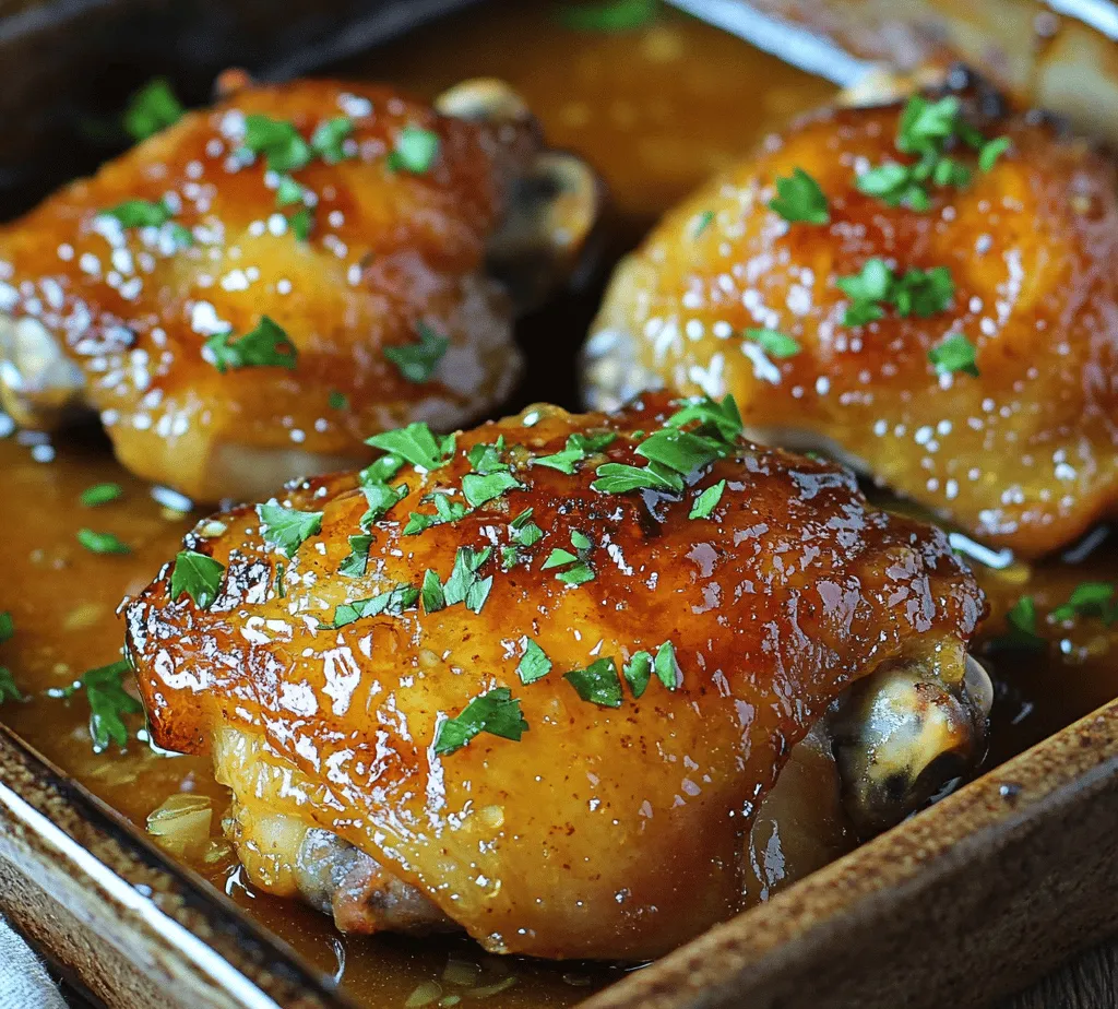 Honey Garlic Chicken Thighs are a delightful dish that brings together the perfect harmony of flavors—sweet, savory, and aromatic. This recipe is not only delicious but also incredibly easy to prepare, making it an ideal choice for family dinners or a weeknight meal. With tender chicken thighs coated in a luscious honey-garlic sauce, this dish promises to satisfy even the pickiest eaters. The enticing aroma of garlic and honey wafting through your kitchen will surely have everyone gathering around the table in anticipation.