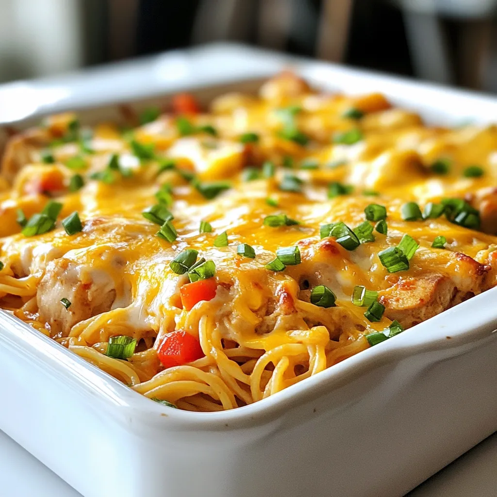 Spicy Southern Chicken Spaghetti Casserole Delight