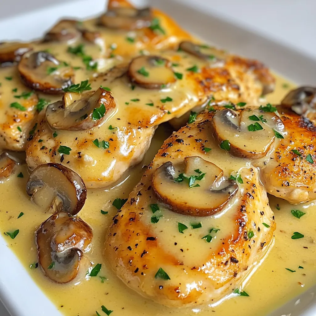 Creamy Garlic Mushroom Chicken Savory Dinner Delight