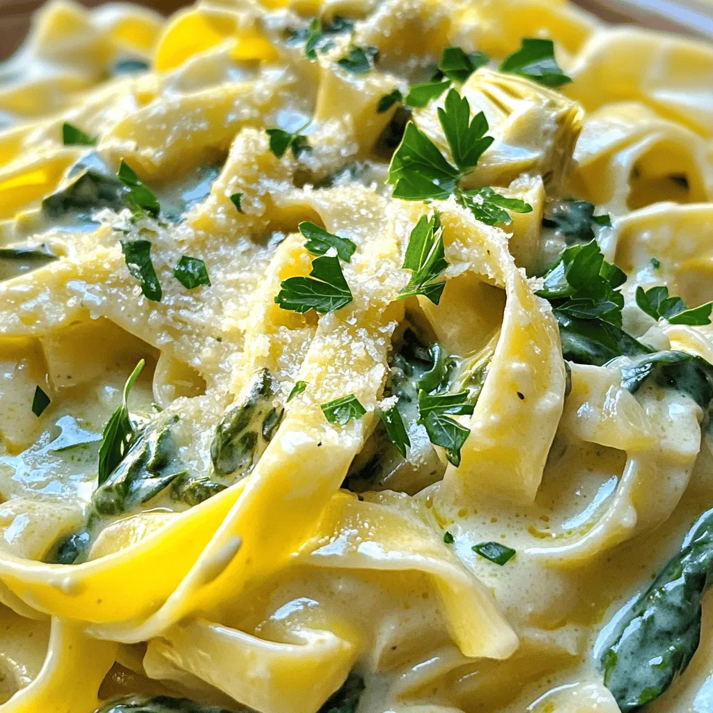 Creamy Spinach Artichoke Pasta Savory and Simple Dish