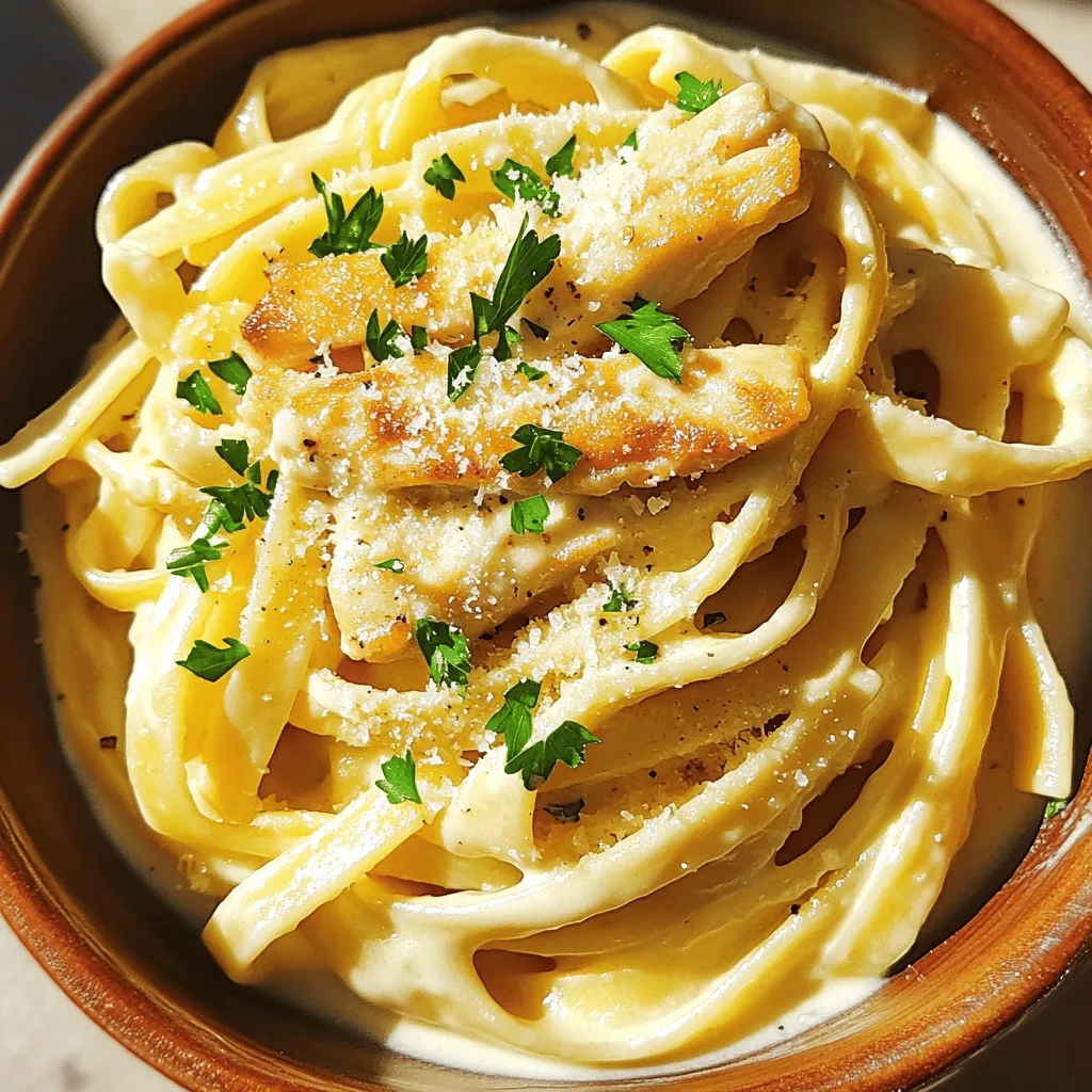 Creamy Chicken Fettuccine Alfredo Simple and Rich Dish