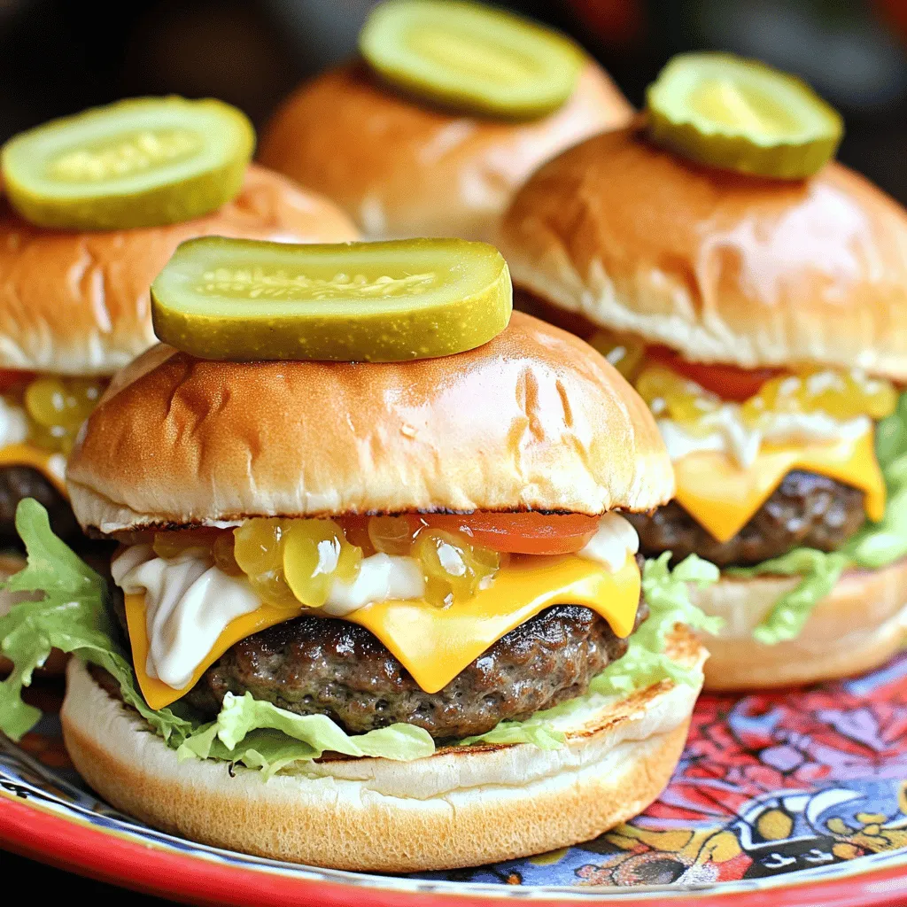 Mini Big Mac Cheeseburgers Recipe Article