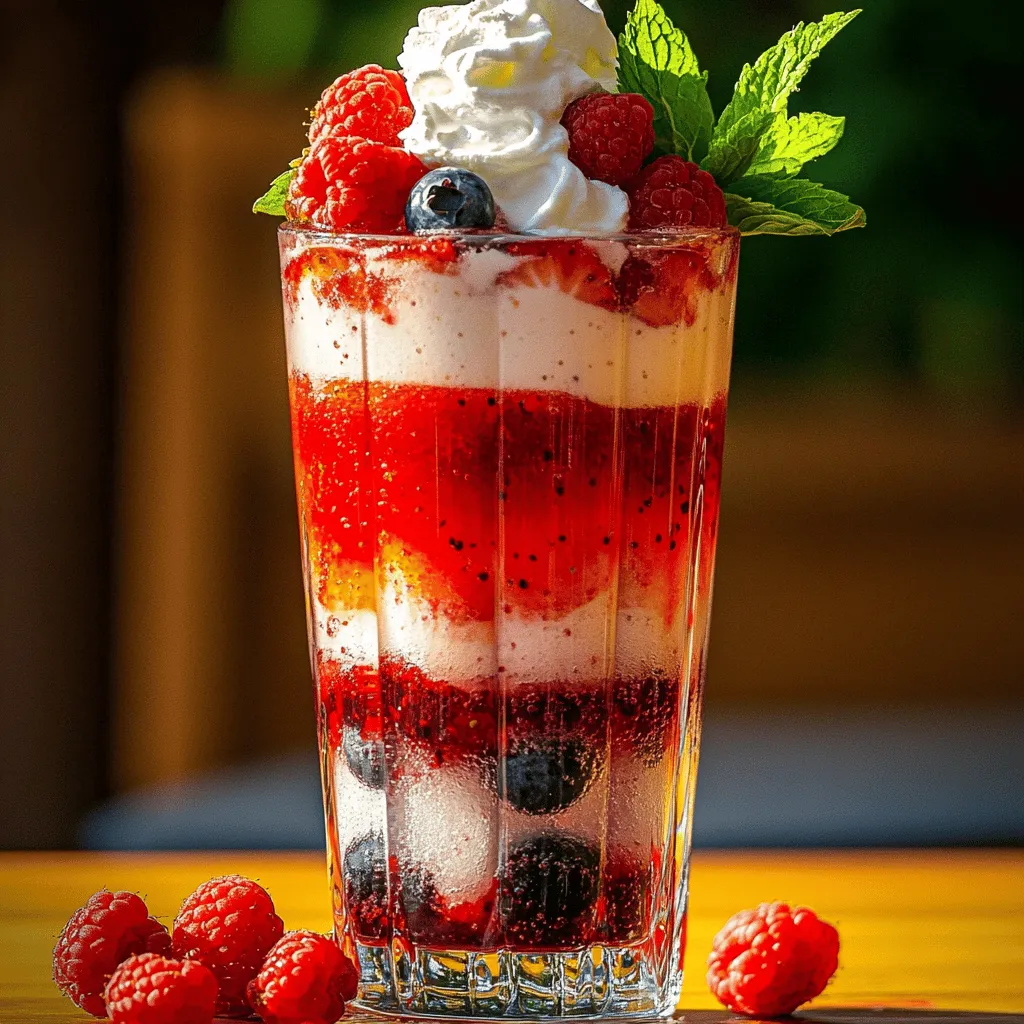 Berry Italian Cream Soda Refreshing Summer Drink