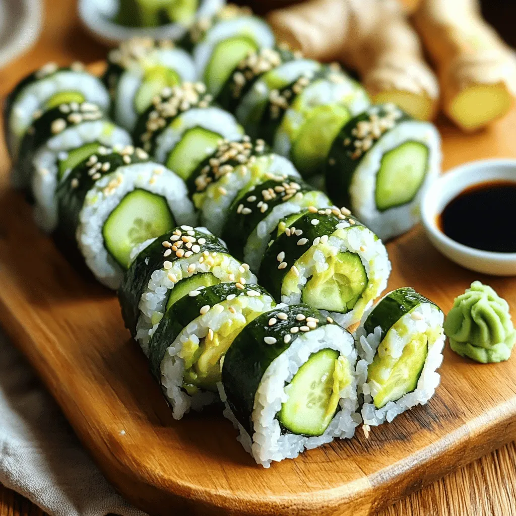 Minute Avocado Cucumber Sushi Rolls Simple and Fresh