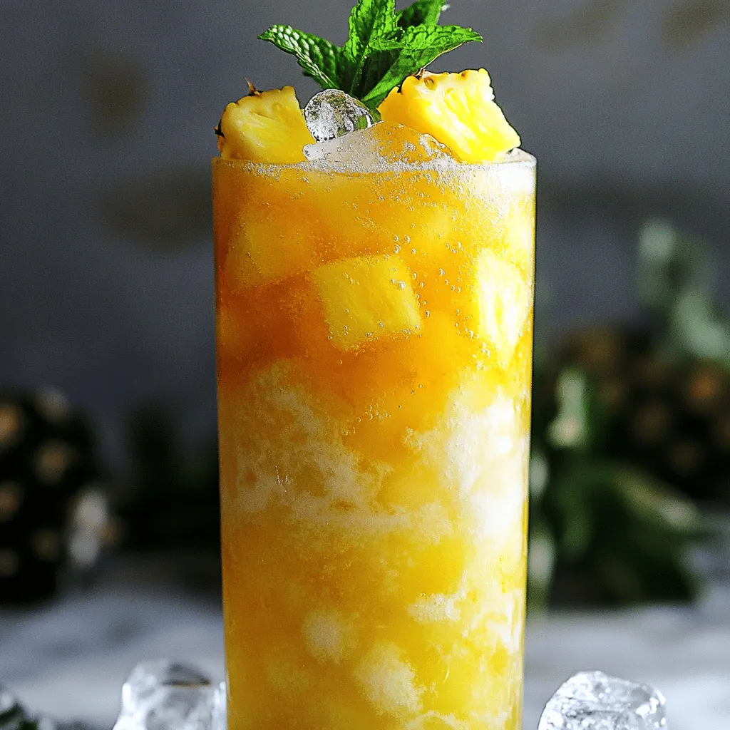 Tropical Pineapple Bliss Mocktail: A Refreshing Non-Alcoholic Delight