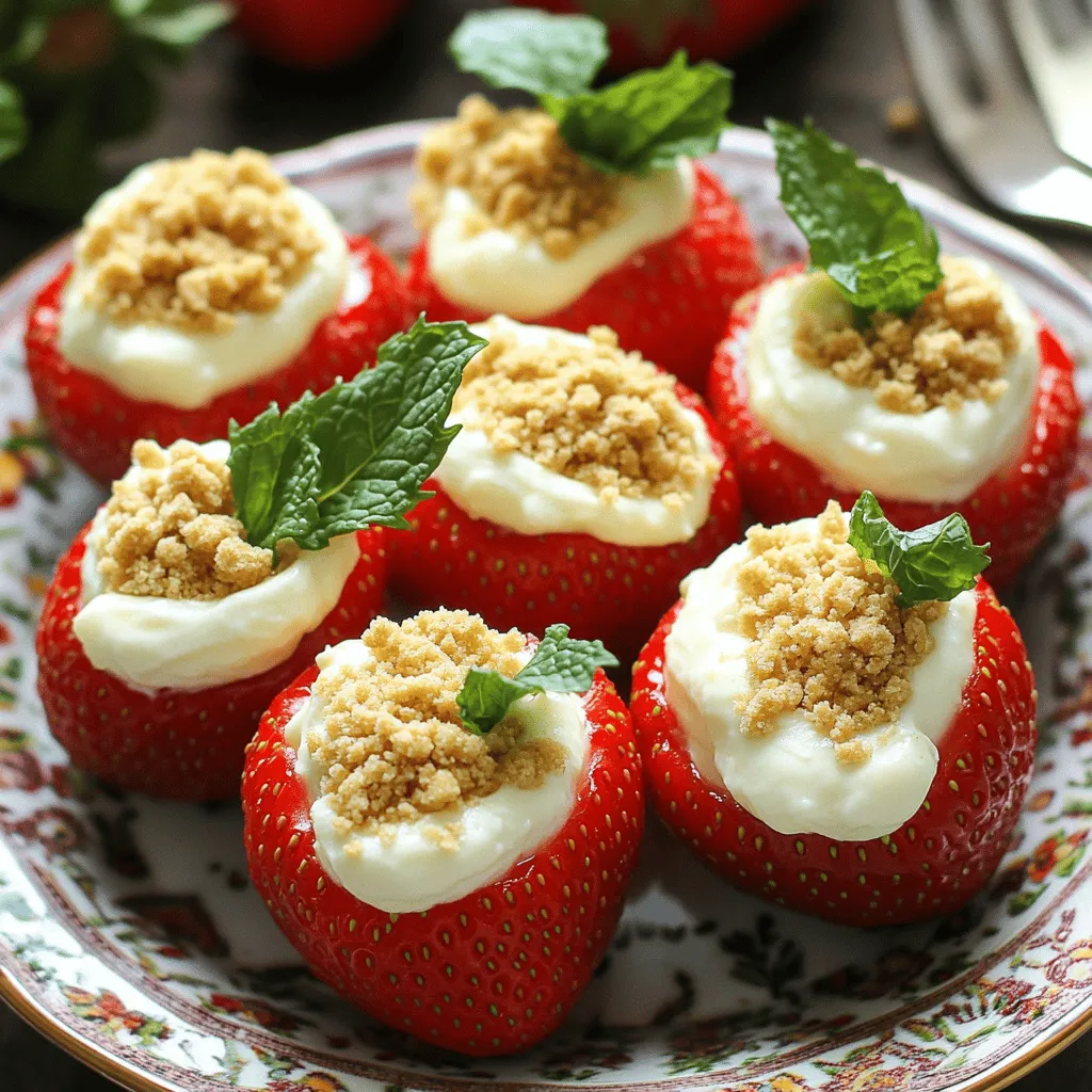 Cheesecake Deviled Strawberries Delightful Dessert Treat