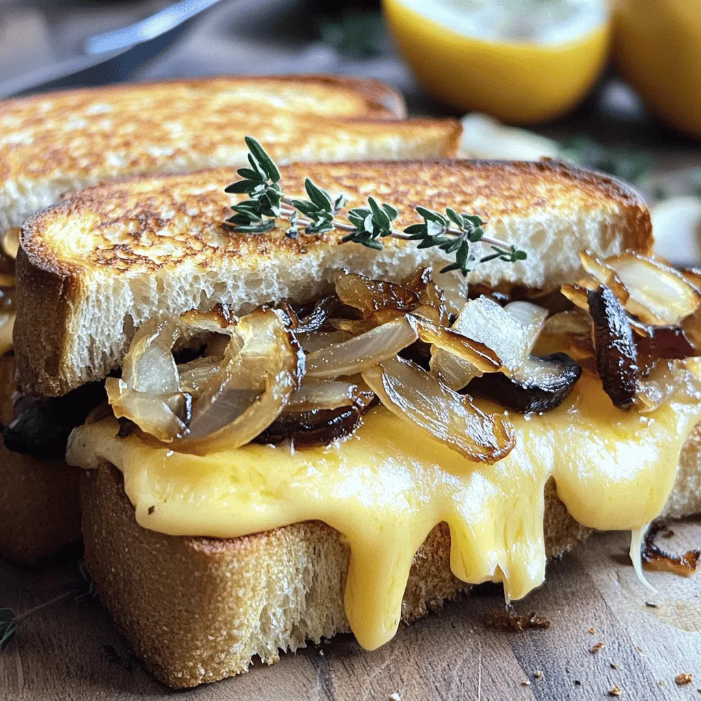 Grilled Cheese with Gouda, Roasted Mushrooms, Delight