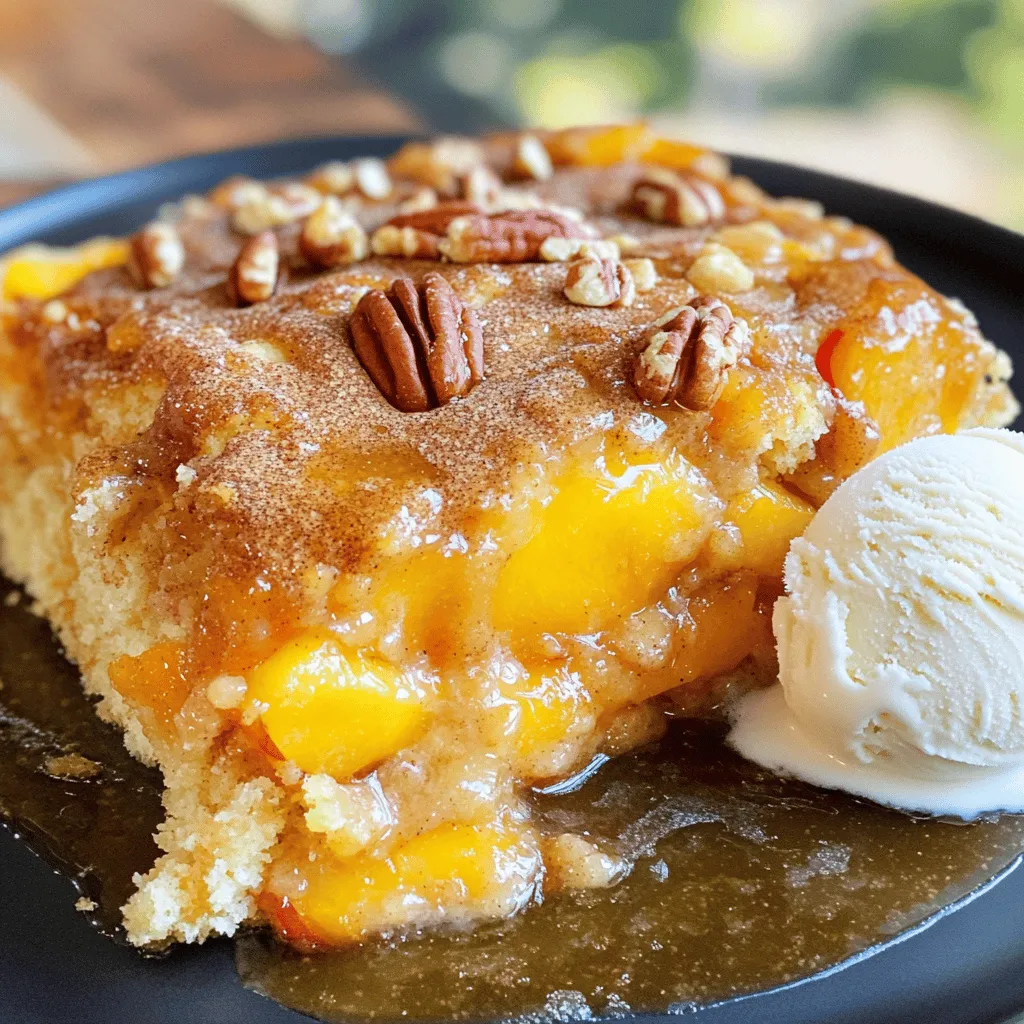 Peach Cobbler Dump Cake Simple and Flavorful Delight