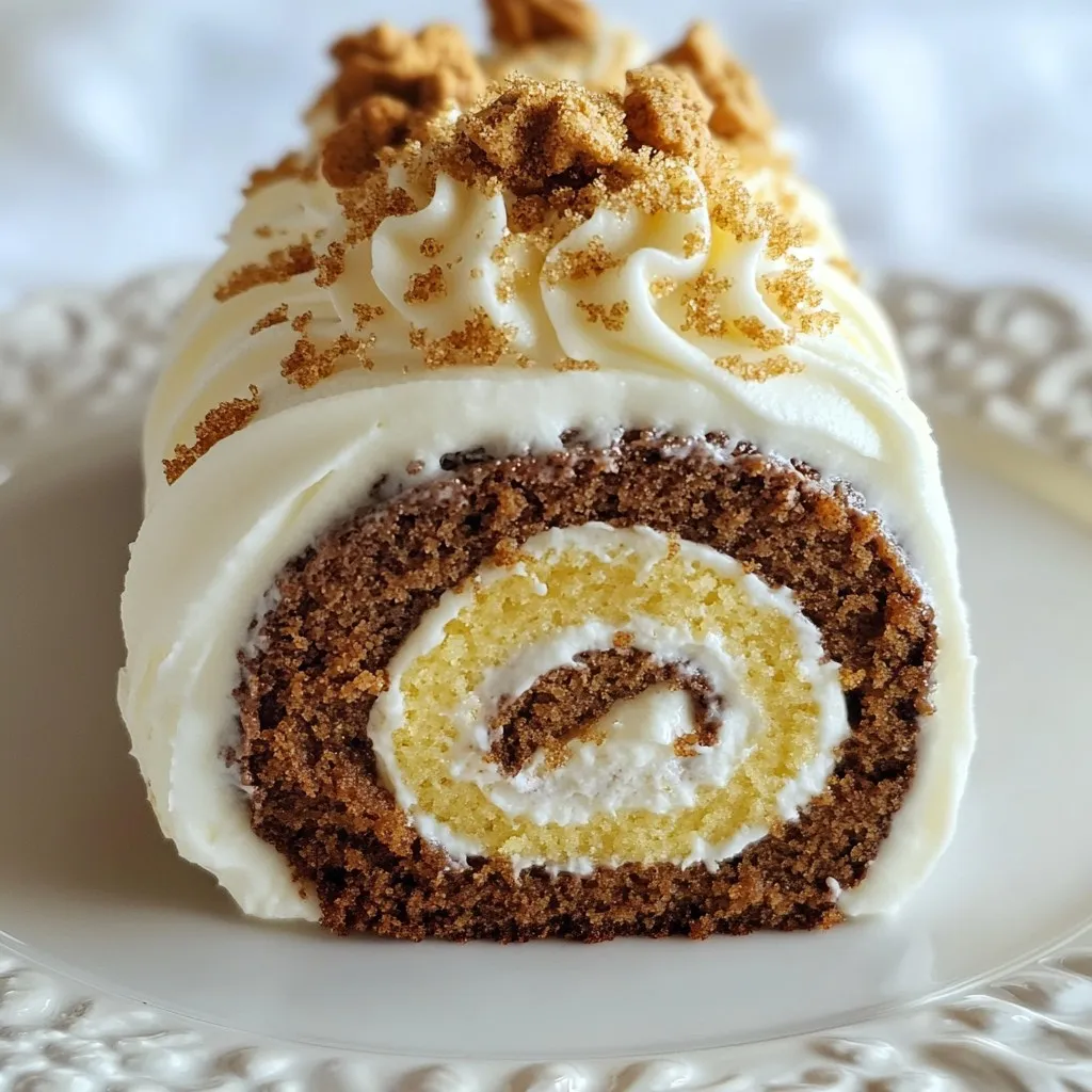 Gingerbread Swiss Cake Roll Festive Holiday Delight