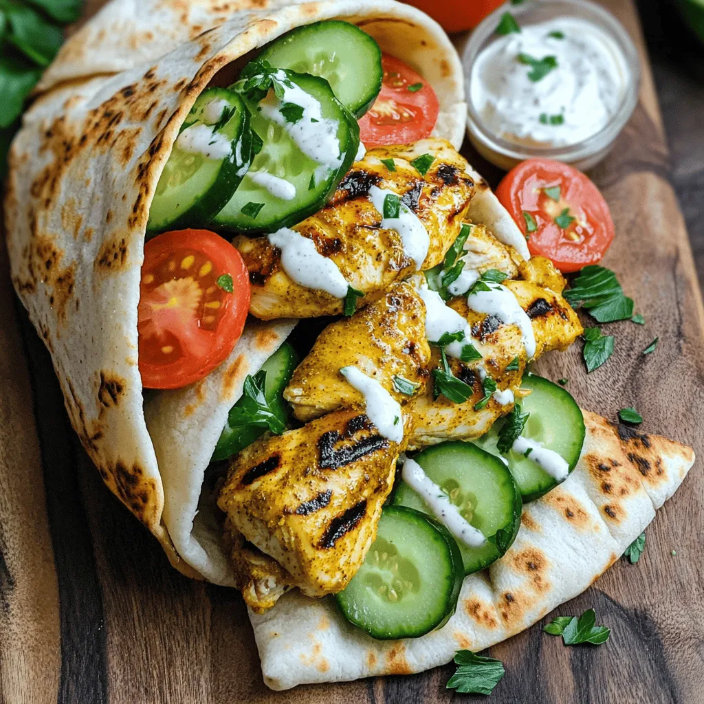 - 1 lb boneless, skinless chicken thighs - 2 tablespoons olive oil - 1 tablespoon ground cumin - 1 tablespoon ground paprika - 1 teaspoon ground turmeric - 1 teaspoon ground cinnamon - 4 cloves garlic, minced - 2 tablespoons plain yogurt - Salt and black pepper to taste - Pita bread or flatbreads for serving
