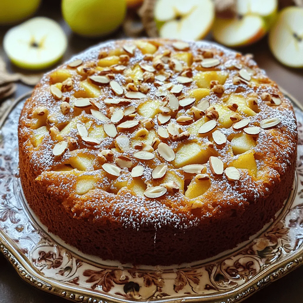 Honey Cake with Almonds and Apple Delicious Recipe