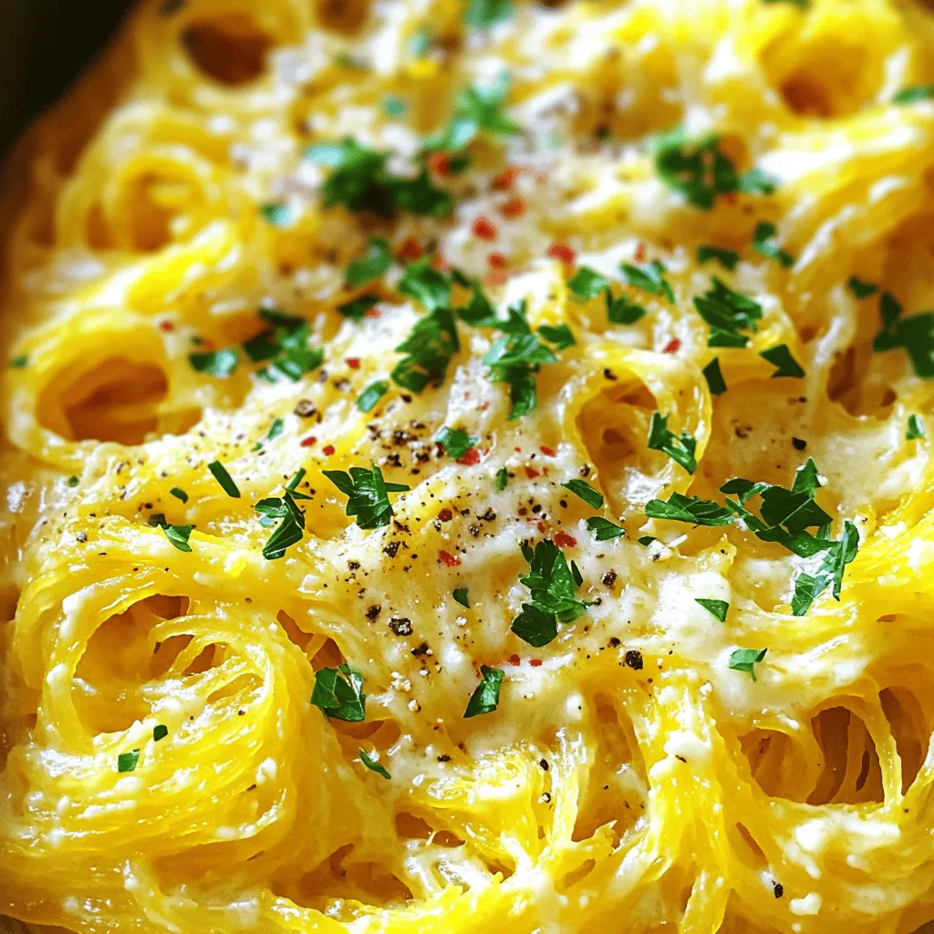 Creamy Garlic Parmesan Spaghetti Squash Delight