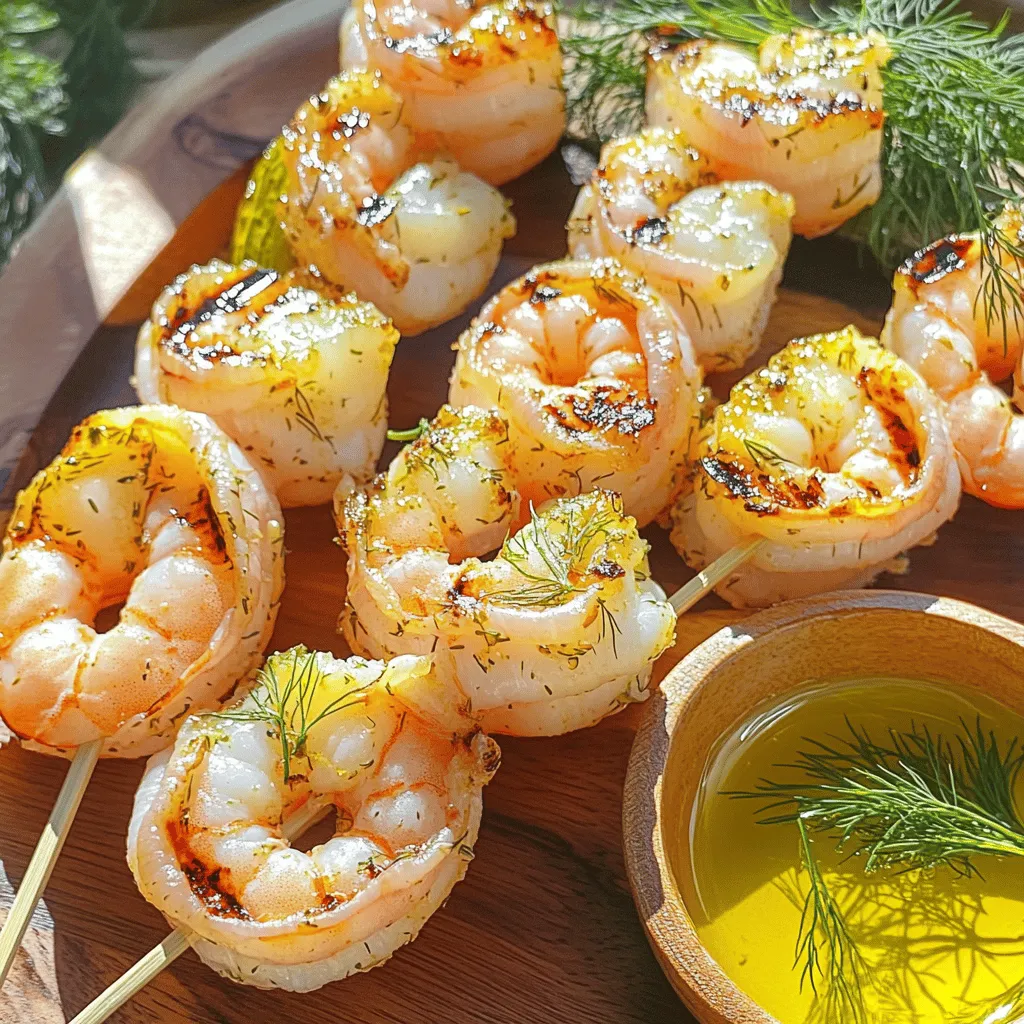 Pickle Brined Grilled Shrimp Skewers Flavorful Delight