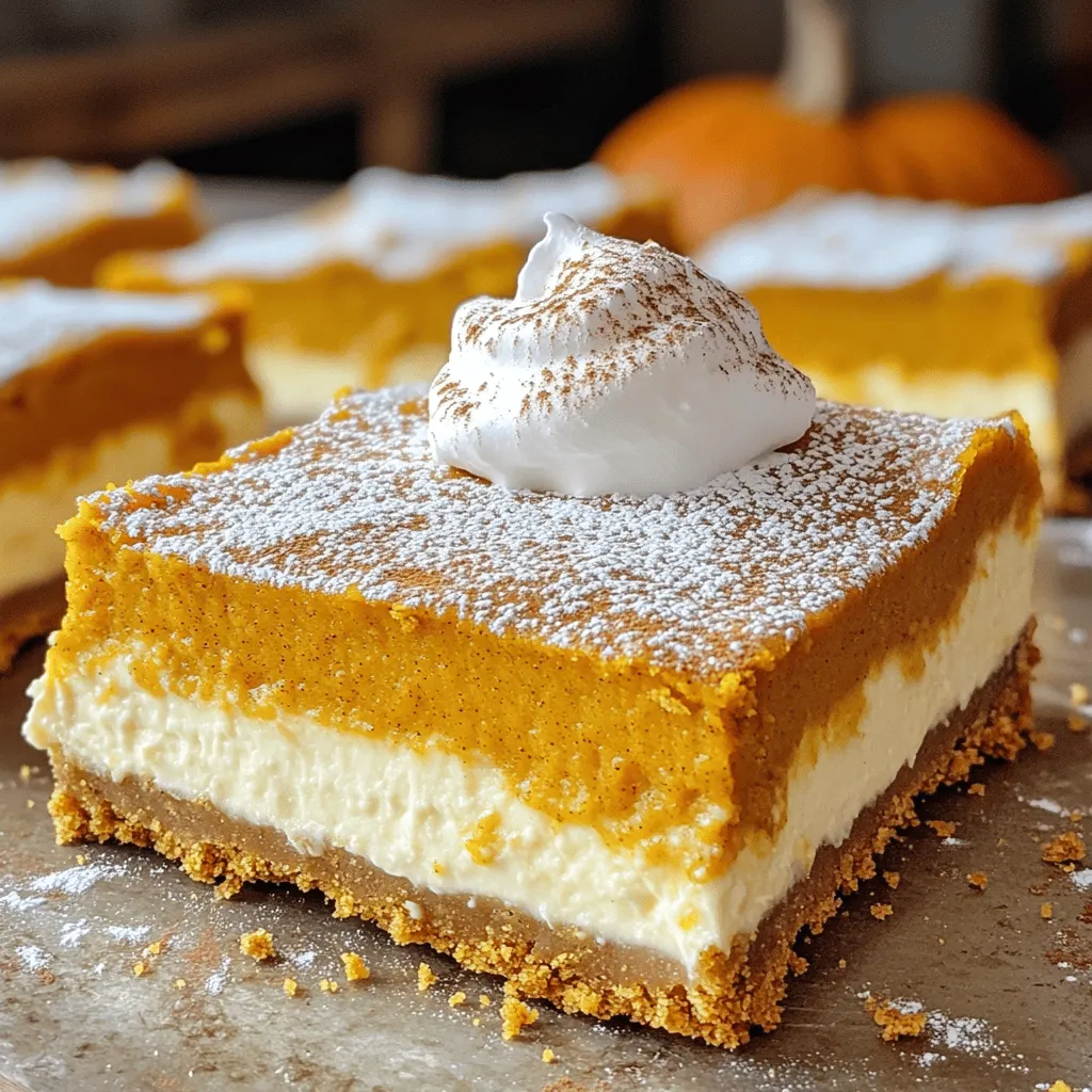 To make the best pumpkin cheesecake bars, you need these simple ingredients: