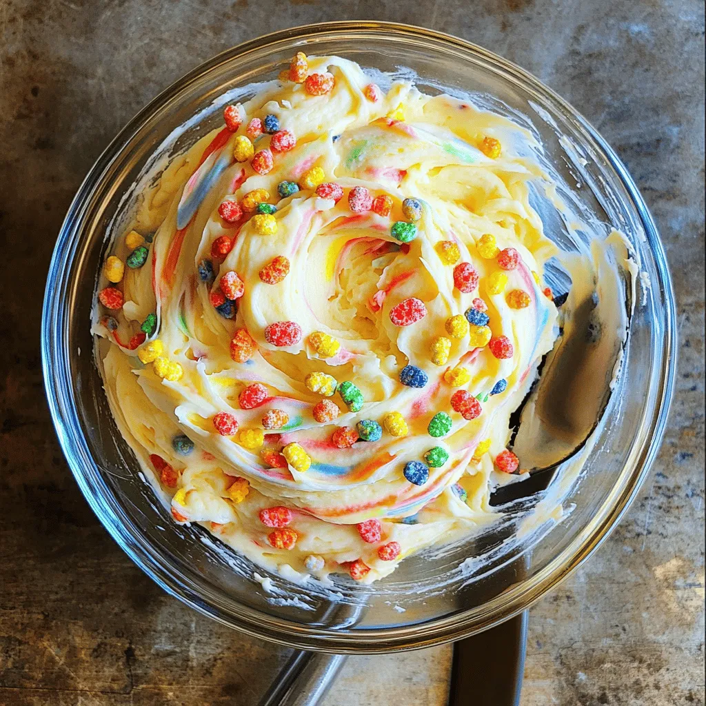 Fruity Pebbles Frosting Fun and Colorful Treat
