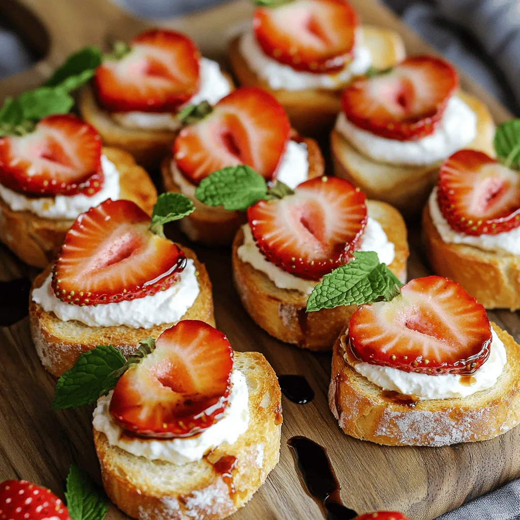 - French baguette - Fresh strawberries - Cream cheese