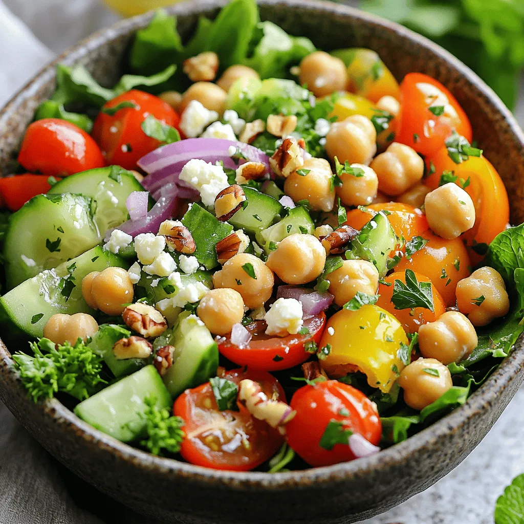 Lemon Herb Chickpea Crunch Salad Fresh and Tasty Dish