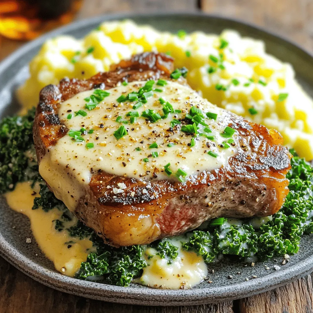 Gaelic Irish Steaks with Whiskey Cream and Colcannon Delight